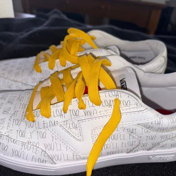 Vans White and Yellow Athletic Shoes - Picture 2 of 4